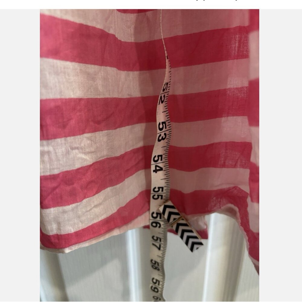SUNSHINE TIENDA MUSTARD & PINK STRIPED COPA W/ POCKETS DRESS M/L *SMALL FLAW - Picture 13 of 14